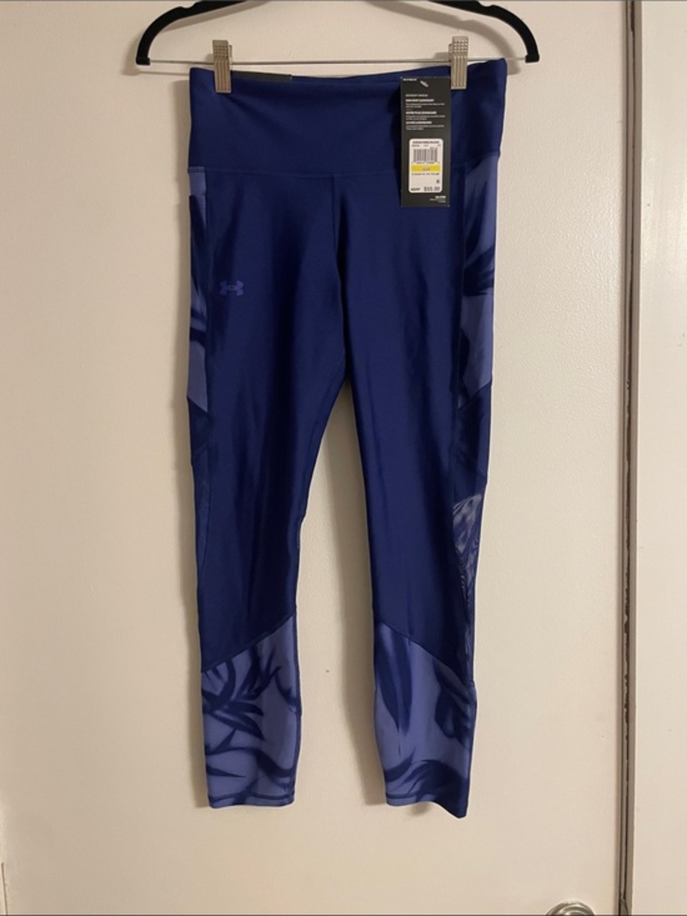 Under Armour Girls' Dark Blue Printed Panel Leggings